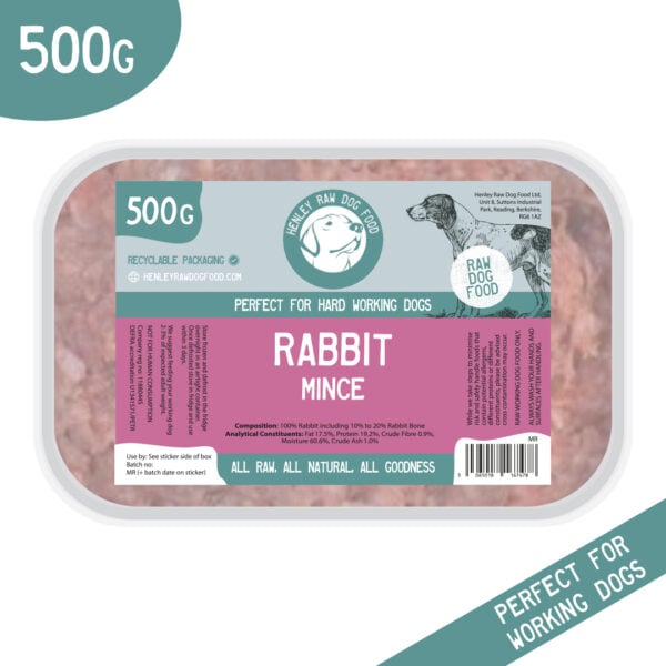 Henley Raw Rabbit Mince 500g – Sid and Lola Natural Pet Shop